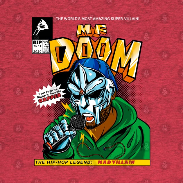 MF DOOM Comic cover (Tribute) by OniSide